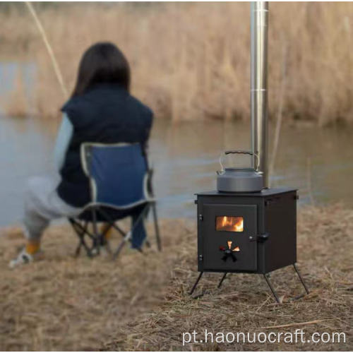 Aquecedor de churrasqueira portátil para barraca de acampamento ao ar livre fogão a lenha